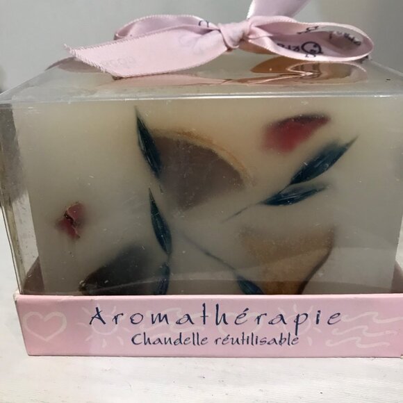 Seracon Aromatherapy Reusable Candle Sensuous Strawberry Scent 5" Square Gift Bo - Picture 6 of 9
